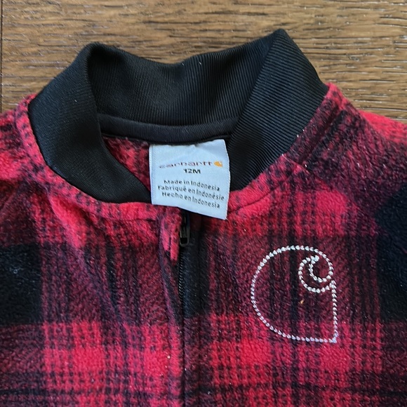 Carhartt Fleece One Piece - Buffalo Print 12 Mo - Picture 4 of 5